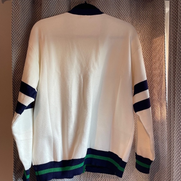 NWOT Oneleven Loose Striped Contrast Color Knitted Cardigan, Size Large - Picture 4 of 5